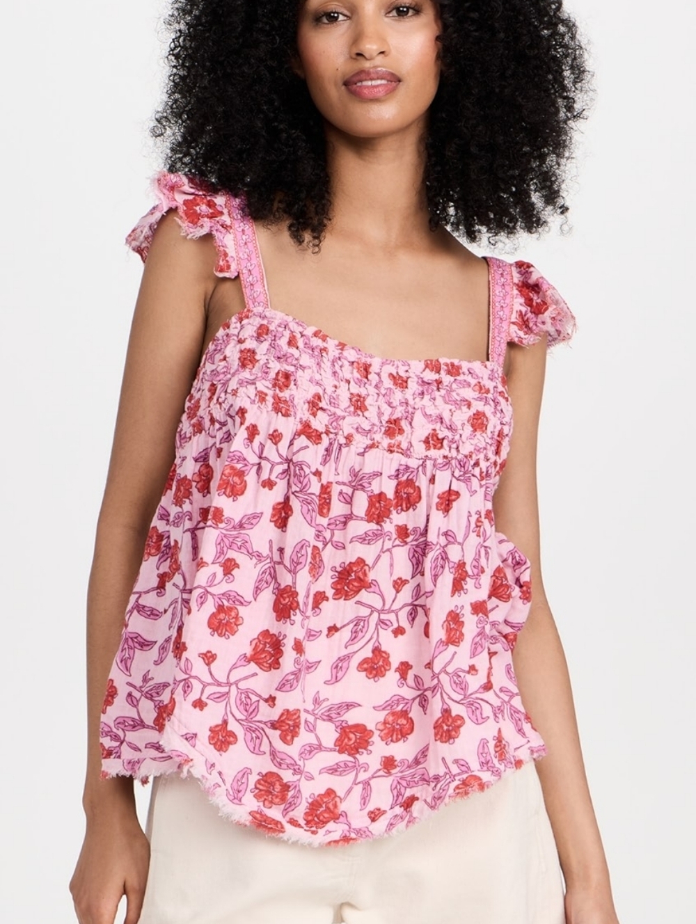 Free People Nala Printed Babydoll Top XL NWT New - Picture 3 of 8
